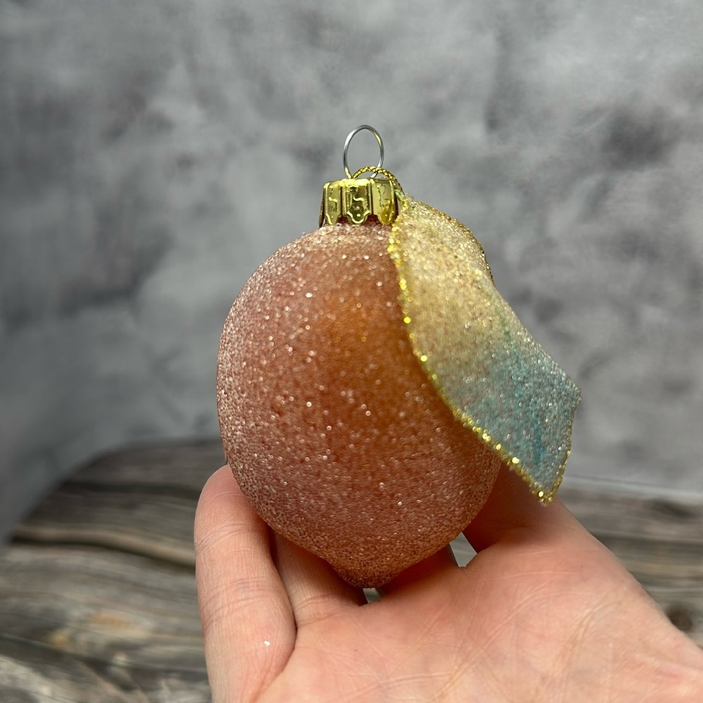 Glass apricot Ornament - Christmas Tree Decoration NWT​ - Picture 6 of 7